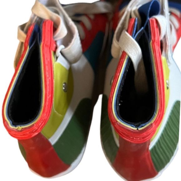 HUNTER | Hi-Top | Lined | Waterproof |Lace Up & Velcro Colorblock Sneakers - Picture 10 of 15